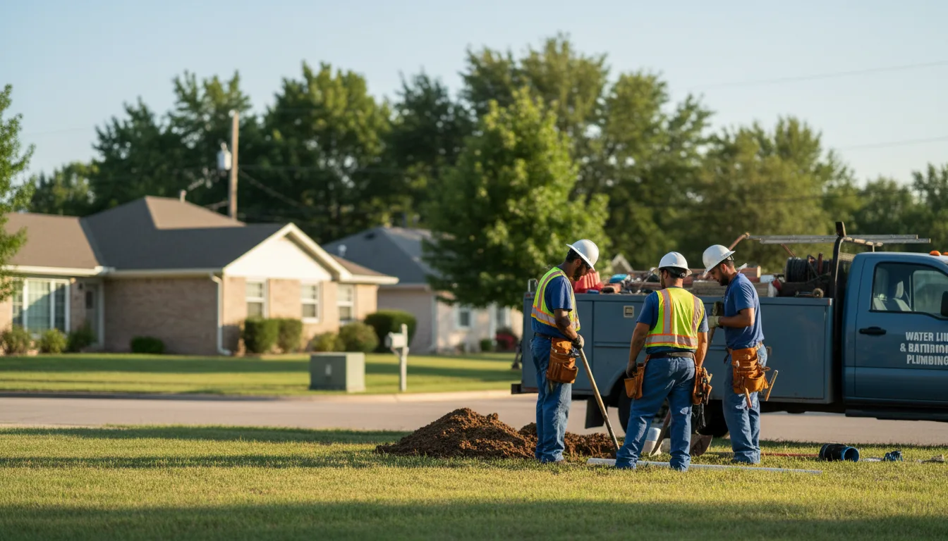 Residential water line and bathroom plumbing service in Lyle, WA
